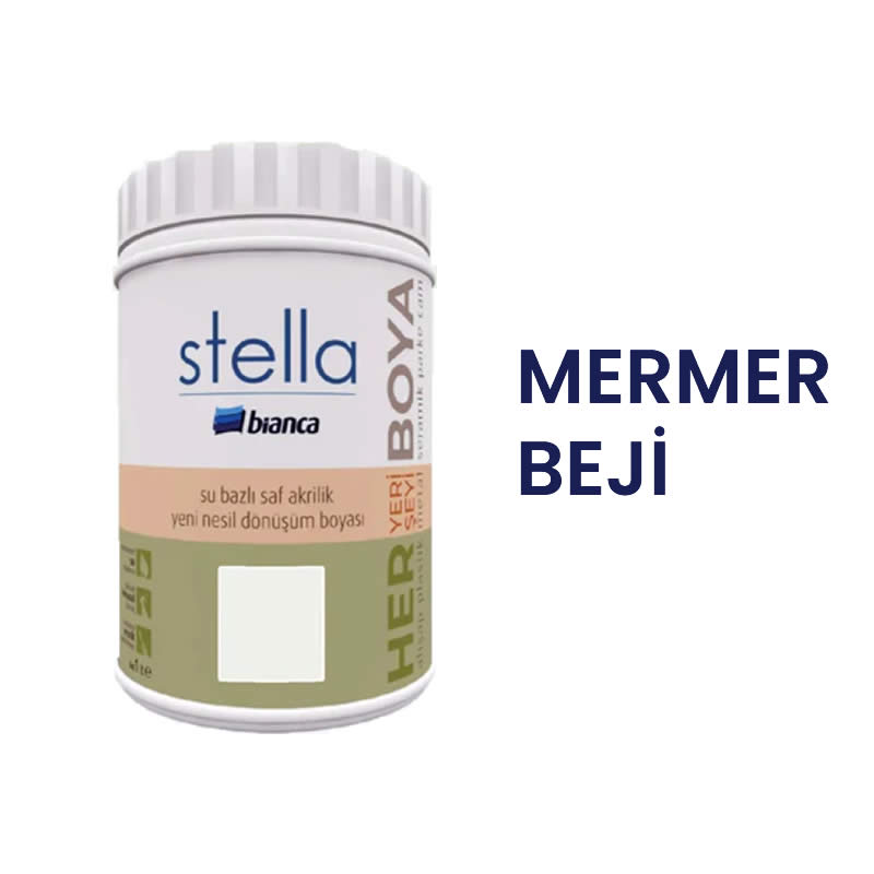 Bianca Stella Boya 1lt Mermer Beji