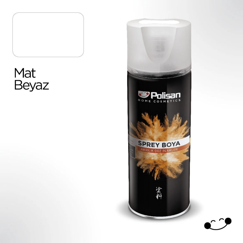 Polisan Akrilik Sprey Boya Mat Beyaz 400 Ml 
