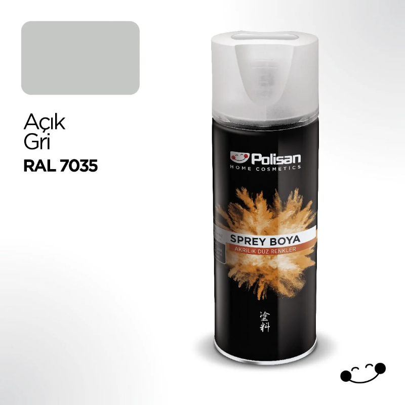Polisan Akrilik Sprey Boya Açık Gri 400 Ml Ral 7035
