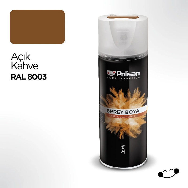 Polisan Akrilik Sprey Boya Açık Kahve 400 Ml Ral 8003 