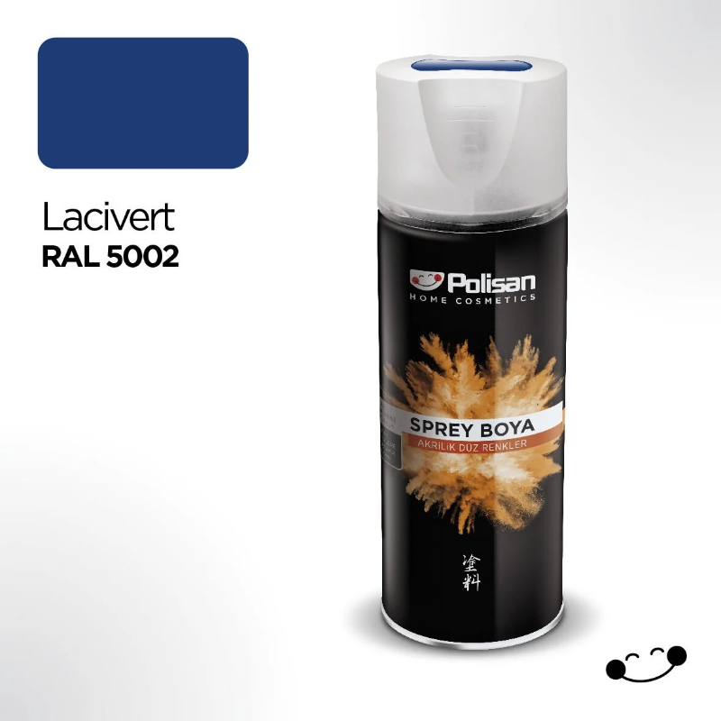 Polisan Akrilik Sprey Boya Lacivert 400 Ml Ral 5002