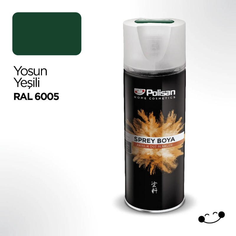 Polisan Akrilik Sprey Boya Yosun Yeşili 400 Ml Ral 6005
