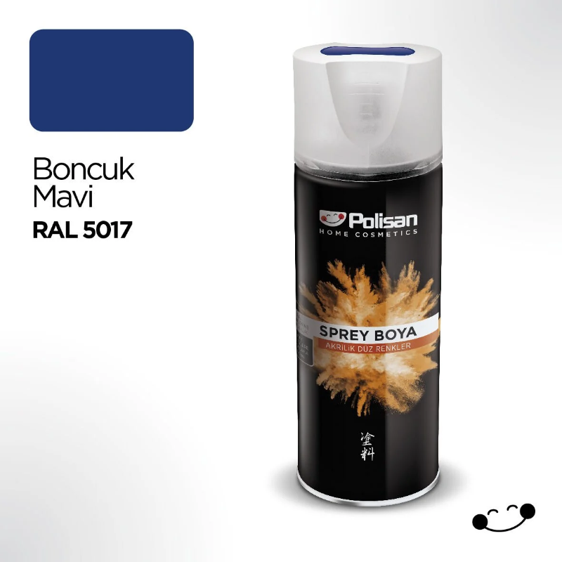 Polisan Akrilik Sprey Boya Boncuk Mavi 400 Ml Ral 5017