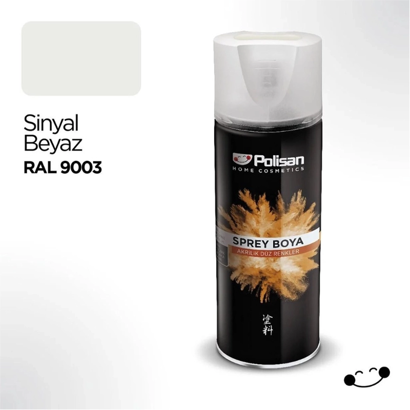 Polisan Akrilik Sprey Boya Sinyal Beyaz 400 Ml Ral 9003