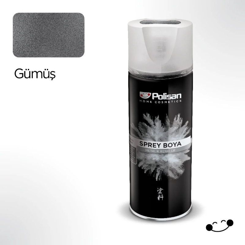 Polisan Metalik Sprey Boya Gümüş 400 Ml Ral 9006