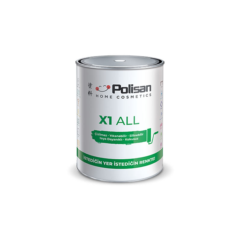 Polisan X1 All Boya 0.75 Lt Siyah