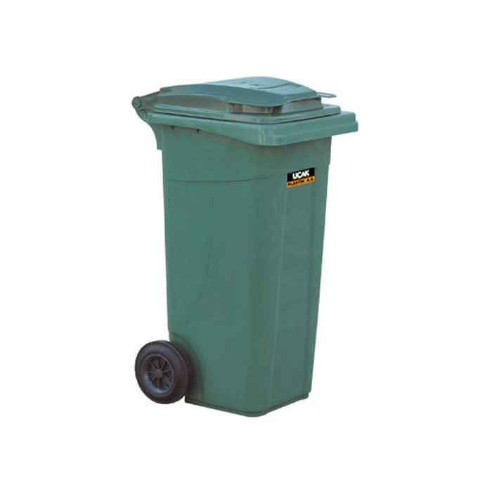 Uçak Plastik Çöp Konteyneri 120 Lt Yeşil 