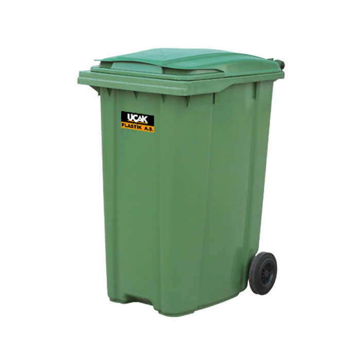 Uçak Plastik Çöp Konteyneri 240 Lt Yeşil 