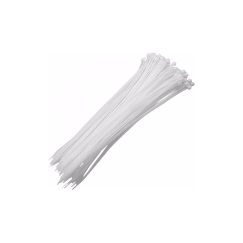 Beyaz Kablo Bağı 3.5x370 ( Cırt Kelepçe 100 Adet )