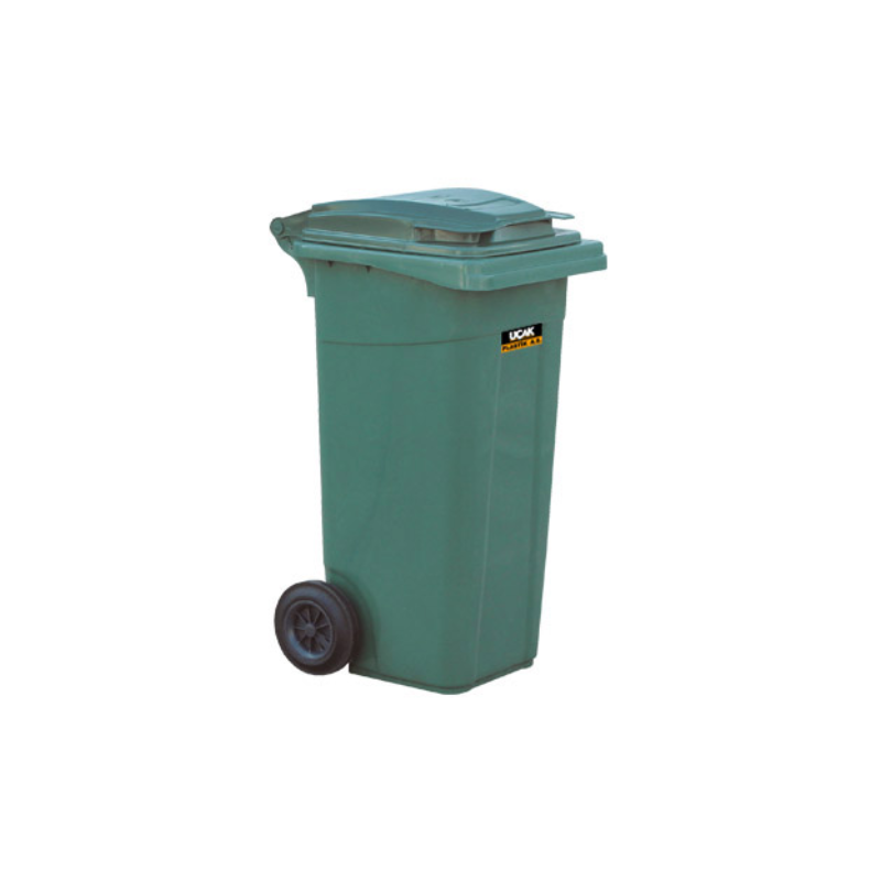 Uçak Plastik Çöp Konteyneri 80 Lt Yeşil 