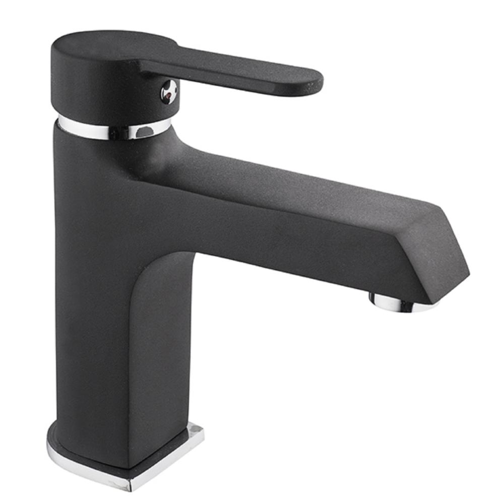 Kare Kst30009-K Stil Siyah Krom Lavabo Bataryası 