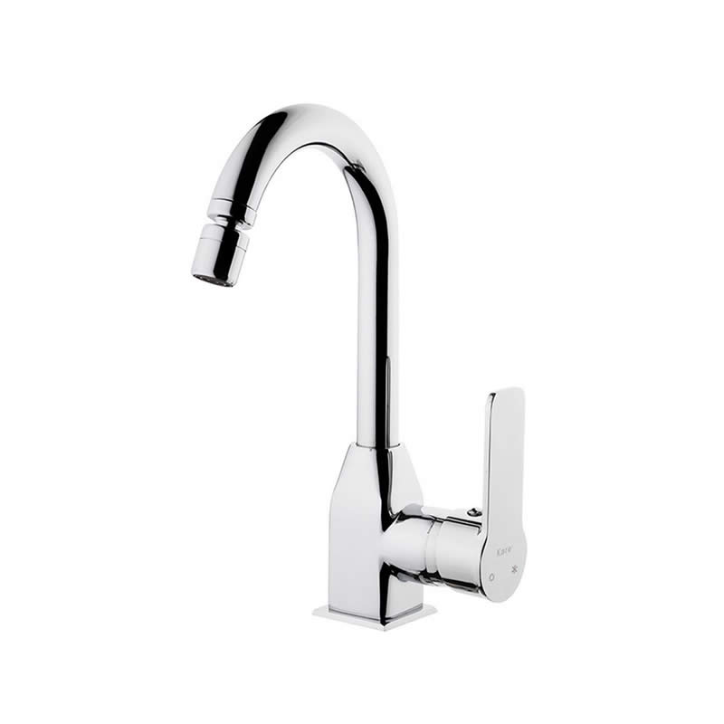 Kare Kpe41002 Perla Kuğu Lavabo Bataryası ( Kısa Borulu ) 
