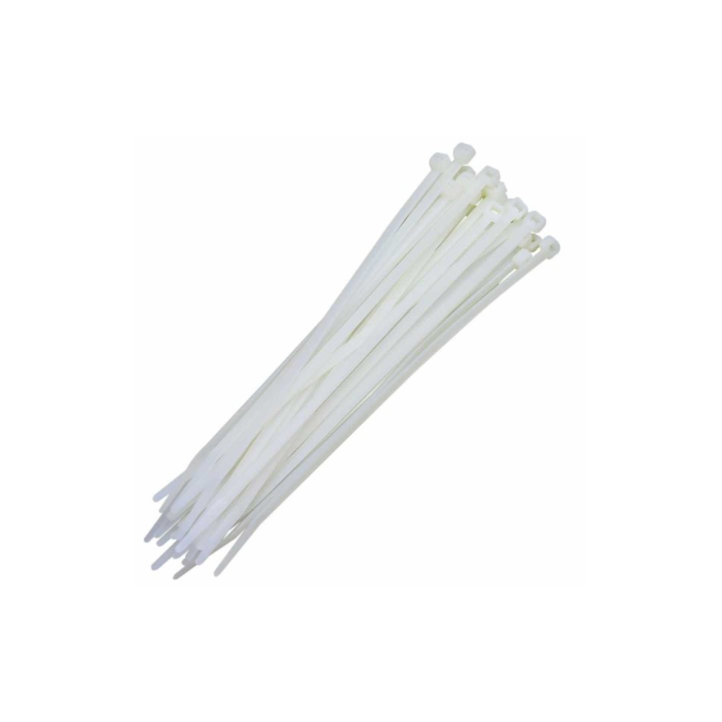 Beyaz Kablo Bağı 7.5x450 ( Cırt Kelepçe 100 Adet )