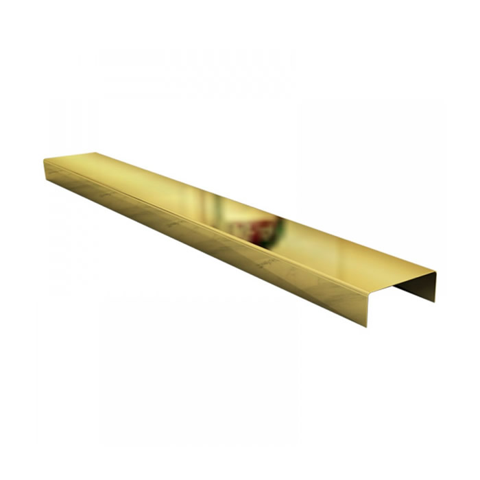 Alfor 30mm İnox Bordür Düz Ayna 2.44mt ( Profil ) Altın