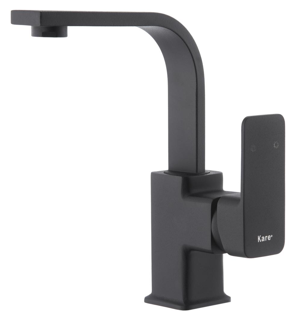 Kare Kra29012 Sıera Siyah Kuğu Lavabo Bataryası 
