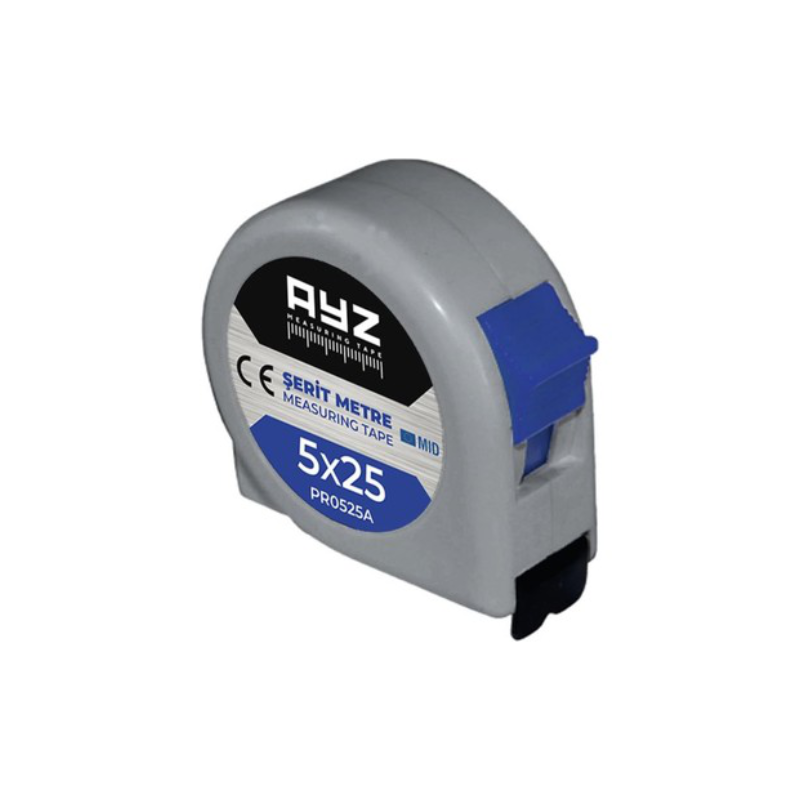 Ayz Şerit Metre 5x25 Gri