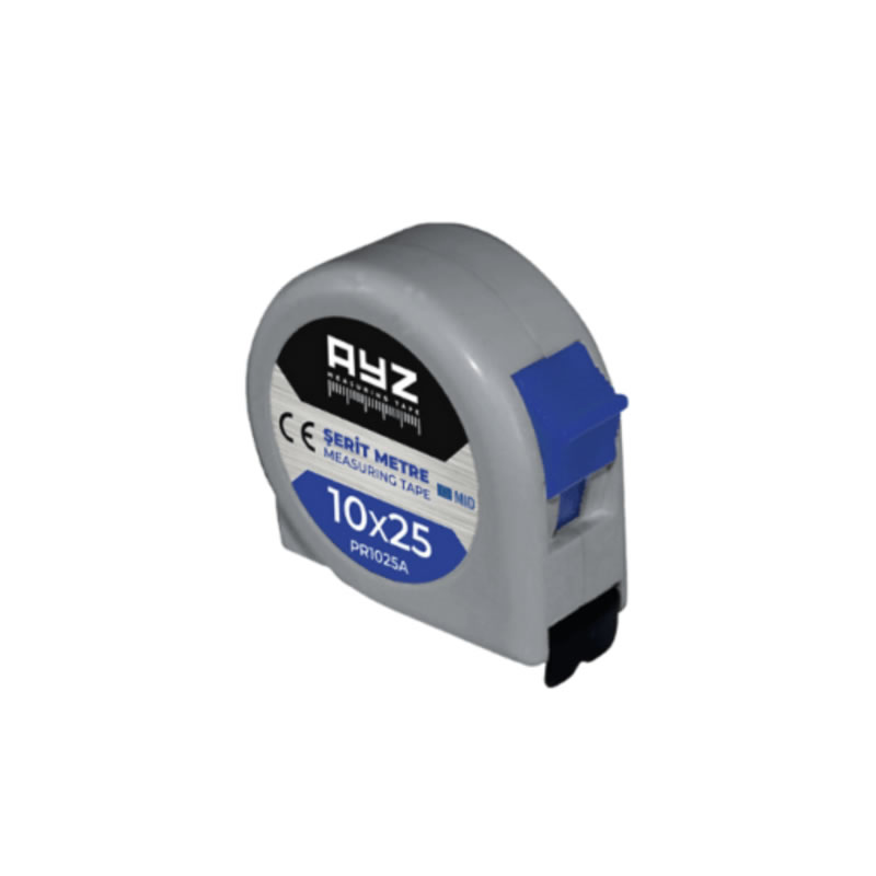 Ayz Şerit Metre 10x25 Gri
